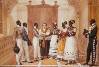Casamento de negros escravos de uma família rica.